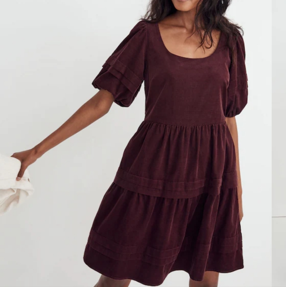 Madewell Tiered Corduroy Dress